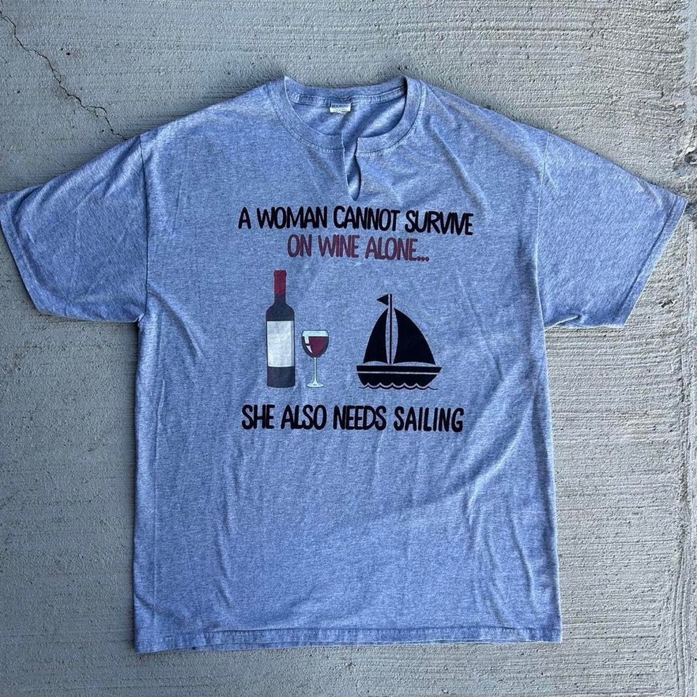 Wine & Sailing Graphic Tee